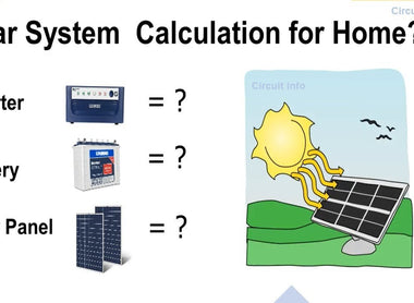 Calculation formula for solar panel and battery configuration