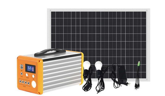 Sl62-Q1 Small Power Station 120w Whit 50w Solar Panel and 5-Meter Light Bulb - SHIELDEN