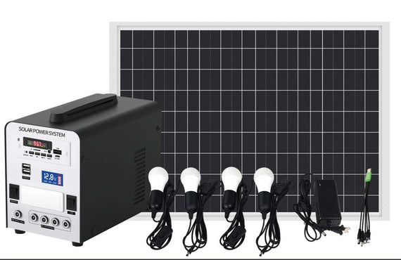 Sl81-L1 Portable Energy Storage Kit with 50w Solar Panel&5-Meter Light Bulb*4