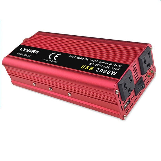 12v 2000w/12000w High Power Inverter with Remote Control Red - SHIELDEN