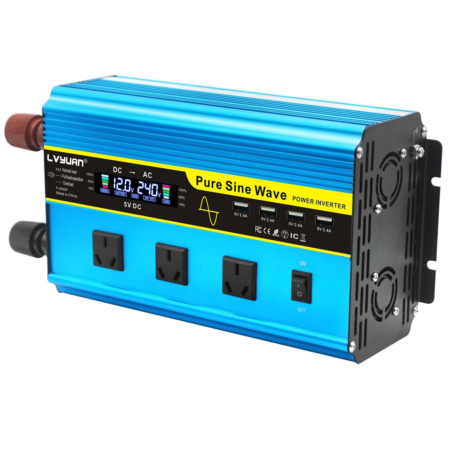 Sine Wave 1000w-6000w Plug-In Model 12v24v to 110v-240 V Inverter Manufacturer Customized - SHIELDEN